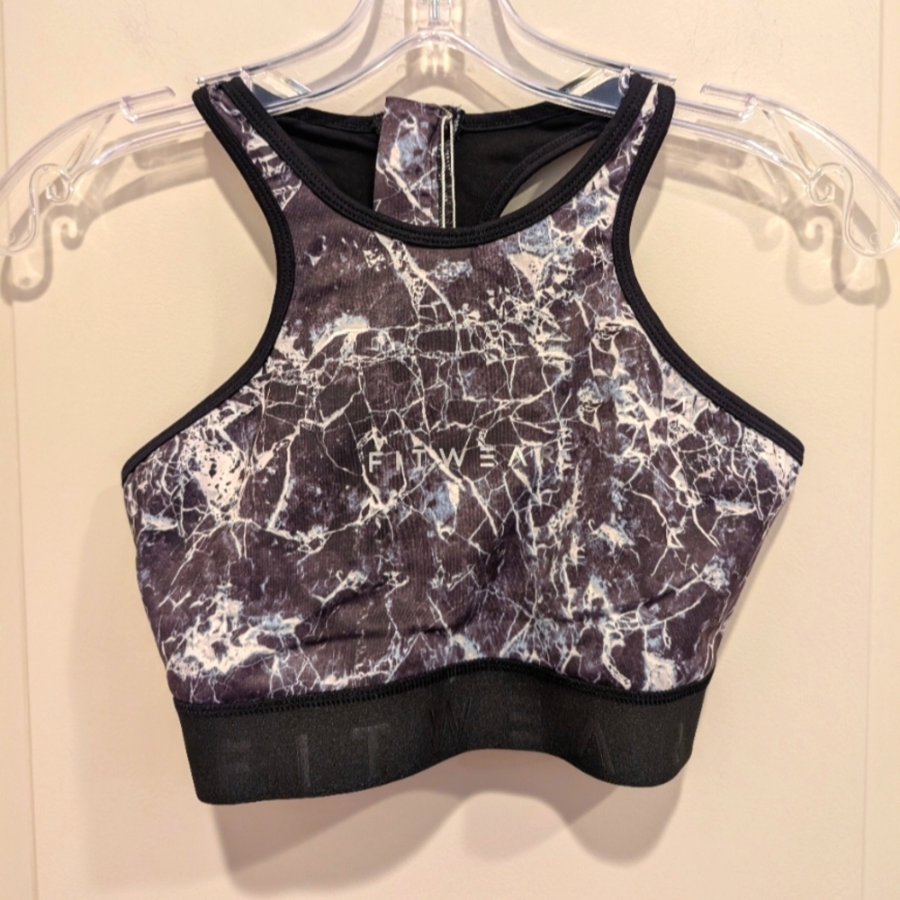 Fitwear Marble Print Sports Bra Medium